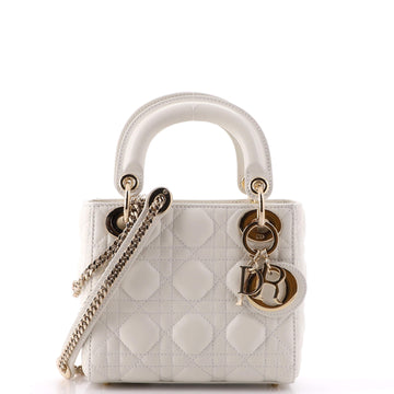 Christian Dior Lady Dior Chain Bag Cannage Quilt Lambskin Mini