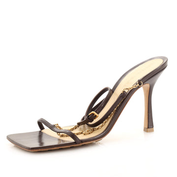 Bottega Veneta Women's Stretch Strap Chain Heels Leather