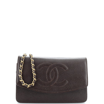 Chanel Timeless Wallet on Chain Caviar