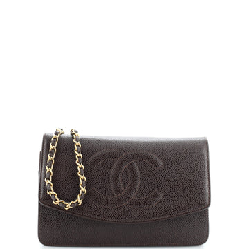 Chanel Timeless Wallet on Chain Caviar