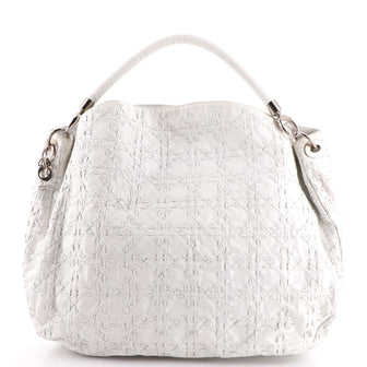 Christian Dior Lady Dior Soft Hobo Cannage Stitch Leather Large