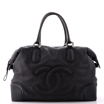 Chanel CC Cup Zip Tote Washed Grained Calfskin Large