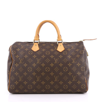 Louis Vuitton Speedy Handbag Monogram Canvas 35 Brown 2034601