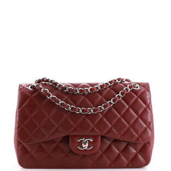 Chanel Classic Double Flap Bag Quilted Caviar Jumbo
