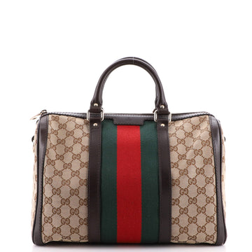 Gucci Vintage Web Boston Bag GG Canvas Medium