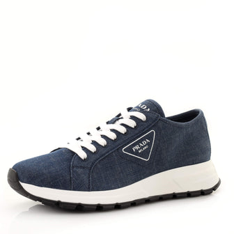 Prada Triangle Logo Sneakers Denim