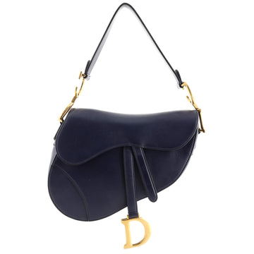 Christian Dior Saddle Handbag Leather Medium