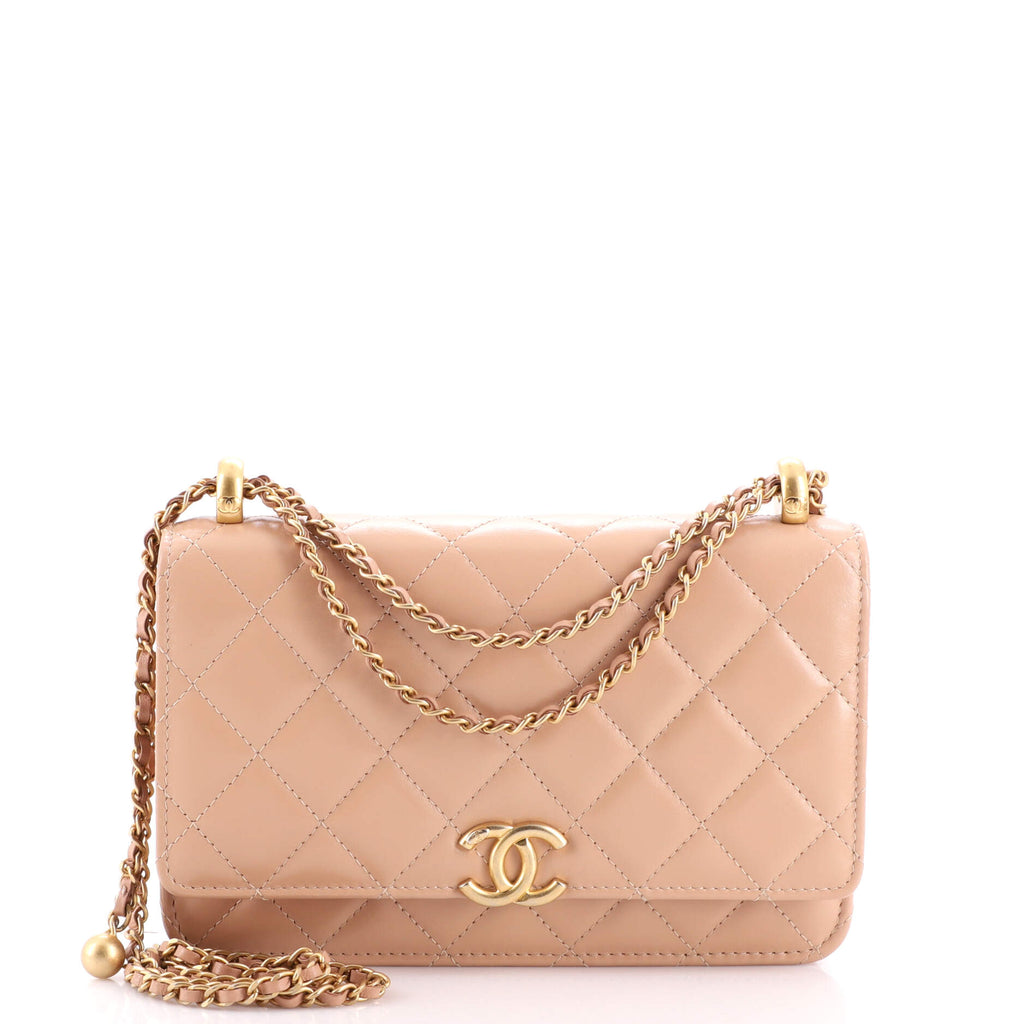 Chanel Perfect Fit Wallet on Chain Quilted Calfskin Neutral 2035351