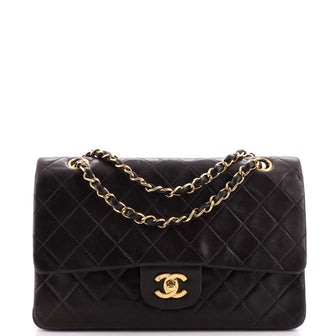 Chanel Vintage Classic Double Flap Bag Quilted Lambskin Medium