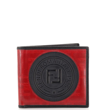 Fendi FF Logo Stamp Bifold Wallet Zucca Coated Canvas