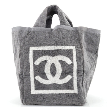 Chanel CC Beach Tote Terry Cloth Small