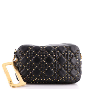 Christian Dior Diorquake Clutch Cannage Studded Lambskin Small