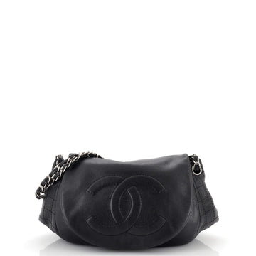 Chanel Timeless Half Moon Flap Bag Caviar Large