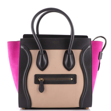 Celine Tricolor Luggage Bag Leather Micro