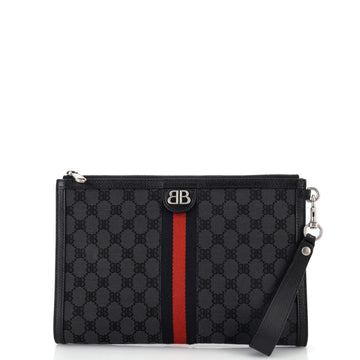Balenciaga x Gucci The Hacker Project Web Wristlet Clutch BB Canvas