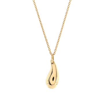Tiffany & Co. Elsa Peretti Teardrop Pendant Necklace 18K Yellow Gold 12mm