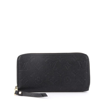 Louis Vuitton Zippy Wallet Monogram Empreinte Leather Black