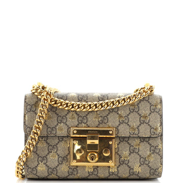 Gucci Padlock Shoulder Bag Printed GG Coated Canvas Small