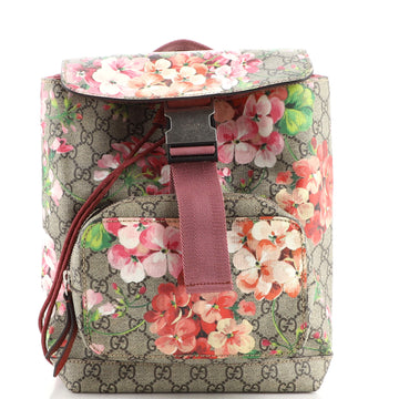 Gucci Buckle Backpack Blooms Print GG Coated Canvas Small