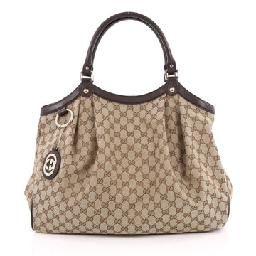 Gucci Sukey Tote GG Canvas Large Brown 2036101