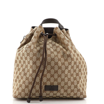 Gucci Drawstring Backpack (Outlet) GG Canvas Medium