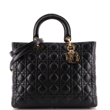 Christian Dior Lady Dior Bag Cannage Quilt Lambskin Large