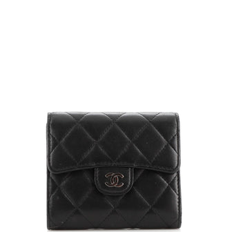 Chanel 2017-2018 Interlocking CC Logo Compact Wallet - Black Wallets,  Accessories - CHA955475