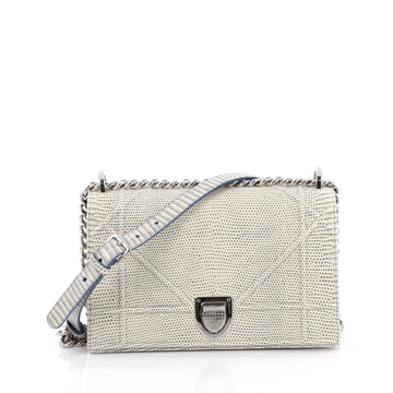 Christian Dior Diorama Flap Bag Lizard Medium Neutral 2036801