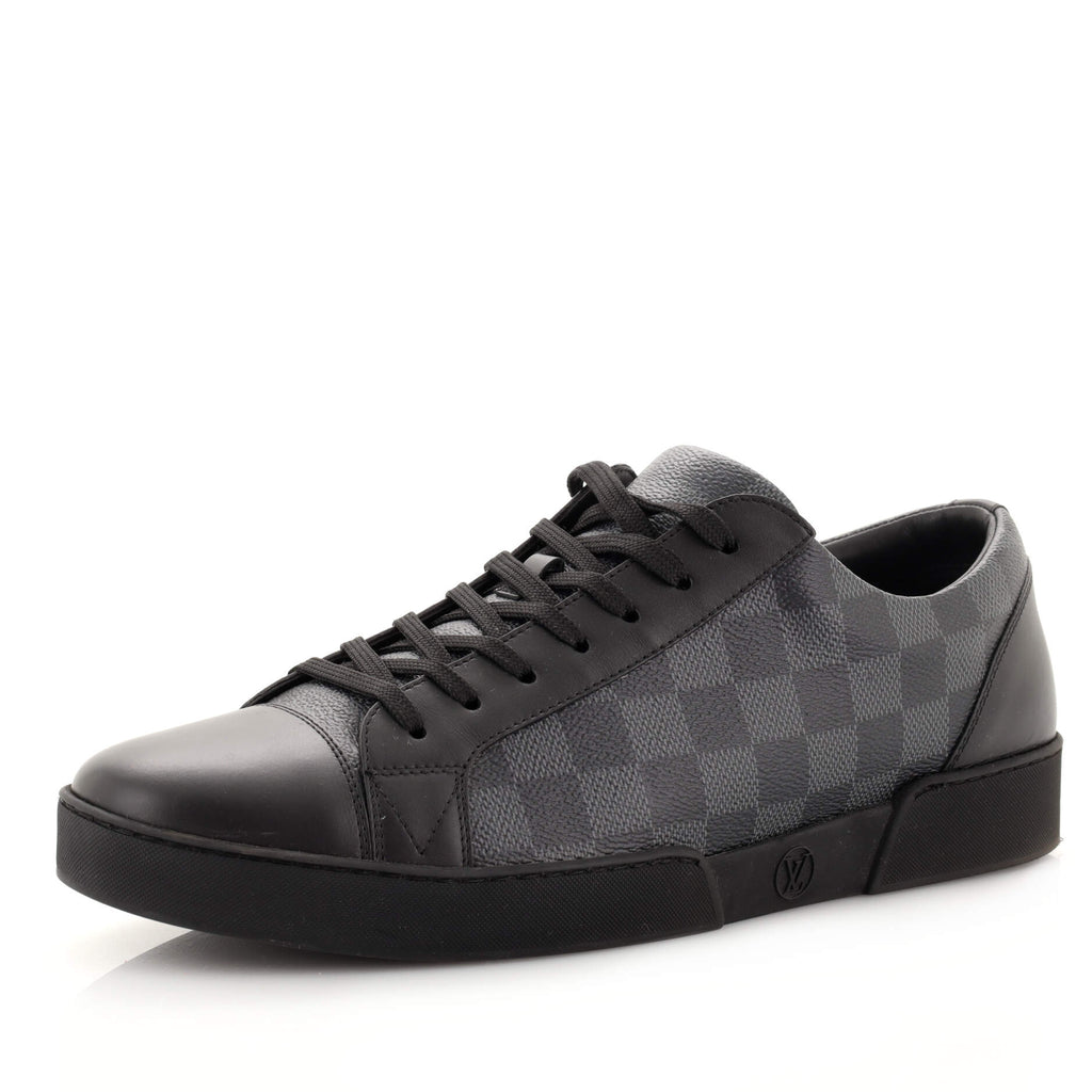 Louis Vuitton Men's Match Up Low-Top Sneakers Damier Graphite and