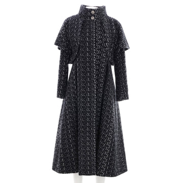 Chanel Women's Stand Collar Layered Cape Coat Wool Tweed