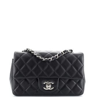Chanel Classic Single Flap Bag Quilted Lambskin Mini