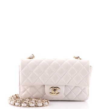 Chanel Classic Single Flap Bag Quilted Patent Mini