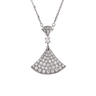 Bvlgari Divas' Dream Pendant Necklace 18K White Gold with Diamonds Large