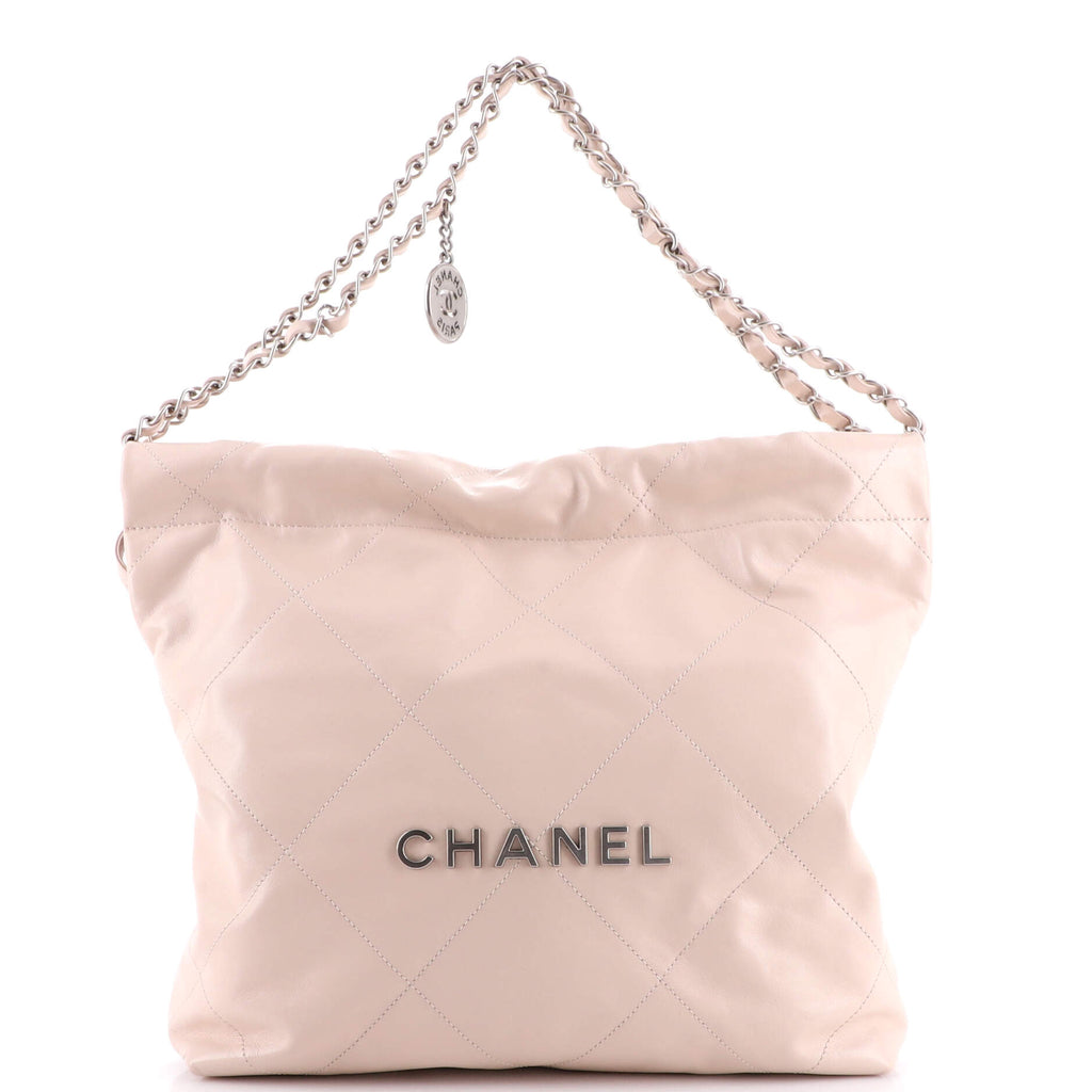 Chanel 22 Chain Hobo Quilted Calfskin Small Pink 2037581
