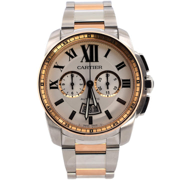 Cartier Calibre de Cartier Chronograph Automatic Watch Stainless Steel and Rose Gold 42