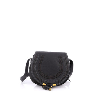 Chloe Marcie Crossbody Bag Leather Mini Black 2037801