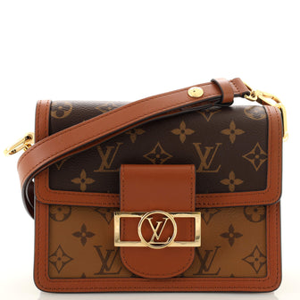 Louis Vuitton Dauphine Shoulder Bag Reverse Monogram Canvas Mini