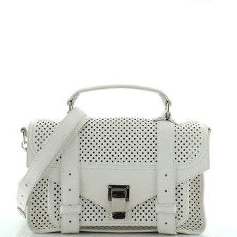 Proenza Schouler PS1 Satchel Perforated Leather Tiny