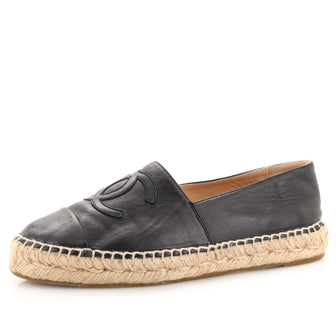 Chanel Women's CC Cap Toe Espadrilles Leather