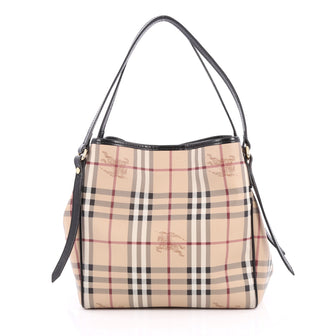 Burberry Canterbury Tote Haymarket Coated Canvas Small  Brown2037901