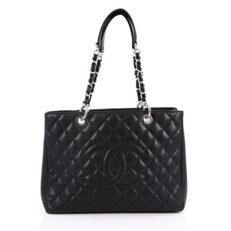 Chanel Grand Shopping Tote Quilted Caviar Black