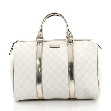 Gucci Joy Boston Bag GG Coated Canvas Medium White 2038002