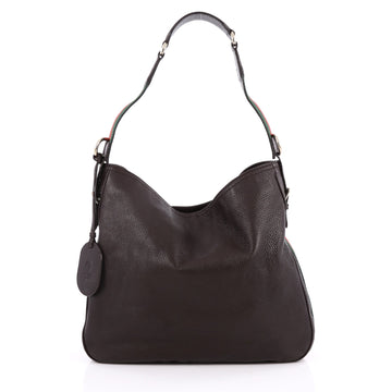 Gucci Heritage Web Hobo Leather Medium Brown 2038004