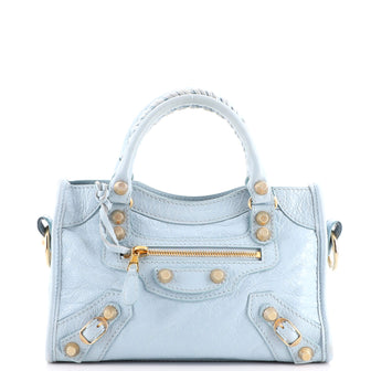 Balenciaga City Giant Studs Bag Leather Mini