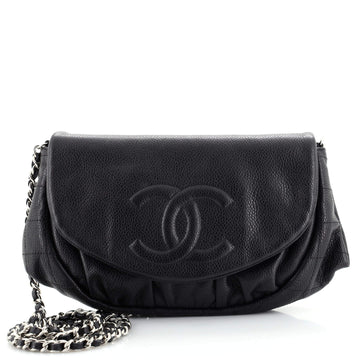 Chanel Half Moon Wallet on Chain Caviar