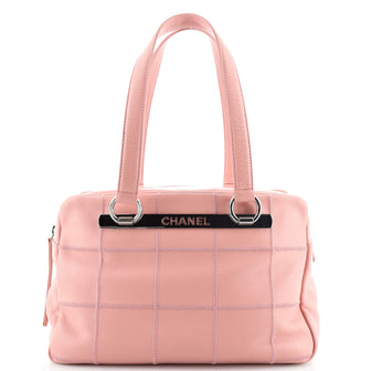 Chanel Square Stitch Shoulder Bag Quilted Caviar Medium