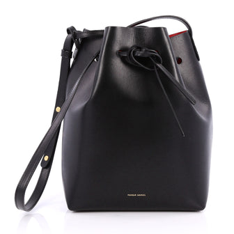 Mansur Gavriel Bucket Bag Leather Large Black 2038501