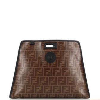 Fendi Peekaboo Defender Zucca Coated Canvas Medium