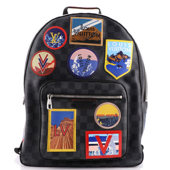 Louis Vuitton Josh Backpack Alps Patches Damier Graphite