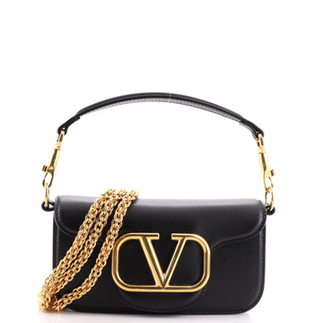 Valentino Garavani VLogo Loco Flap Shoulder Bag Leather Small